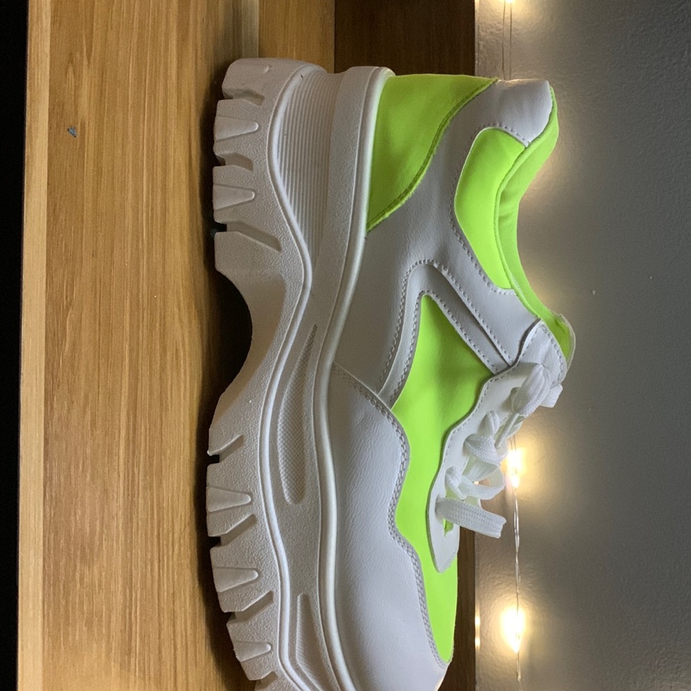 White and neon green